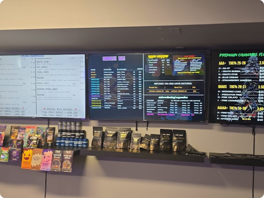 FunGuyz - Magic Mushroom Dispensary at 2350 Yonge St, products inside the store