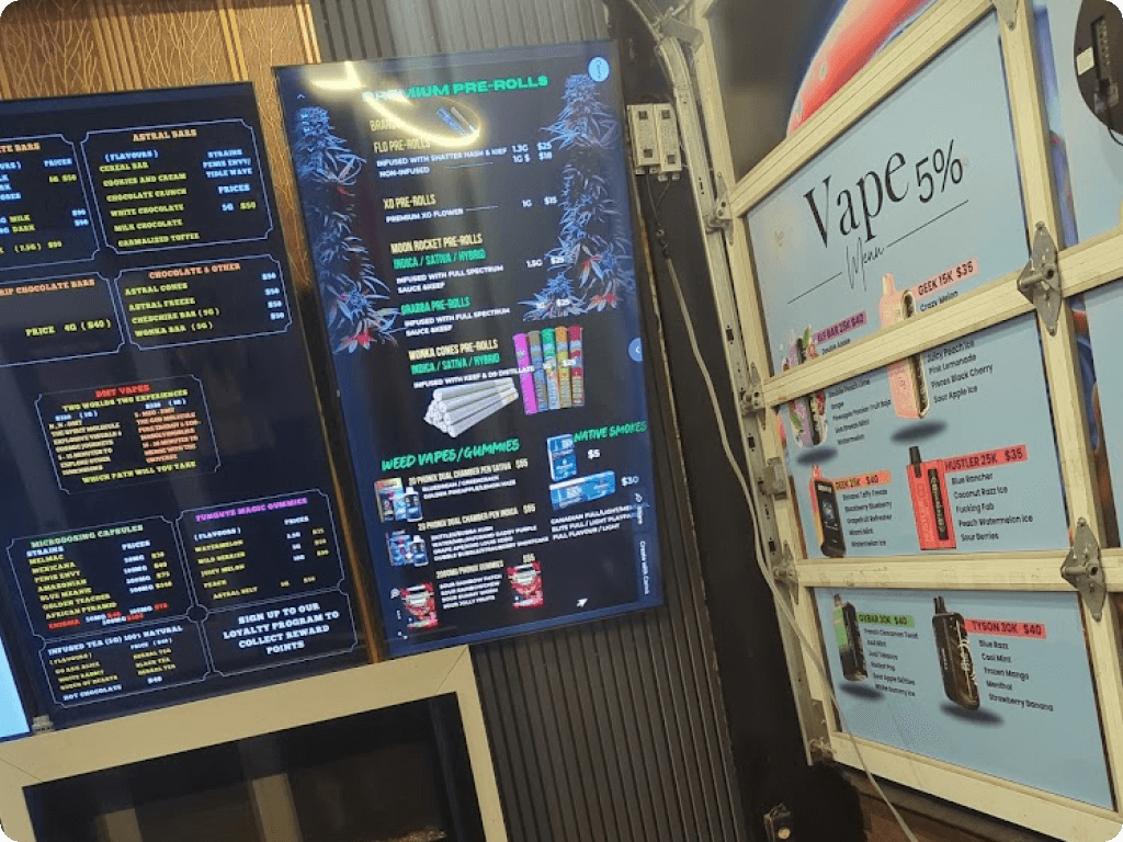 Funguyz - Magic Mushroom Dispensary on 592 Queen St W, the counter area inside the store