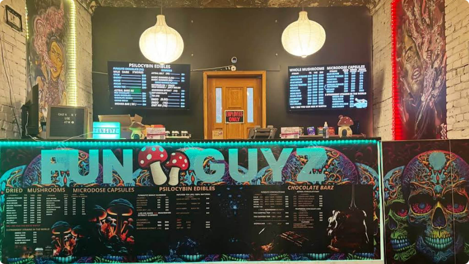 Interior at magic mushroom dispensary at 1460 Queen Street West