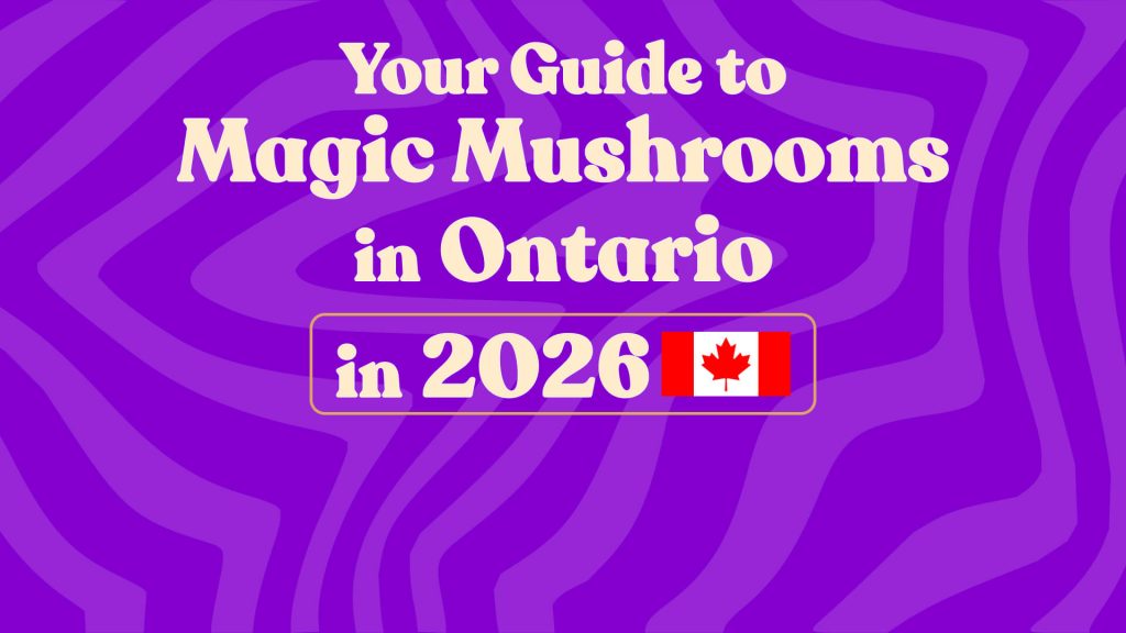 Your guide to magic mushrooms in Ontario in 2026, and a flag of Canada
