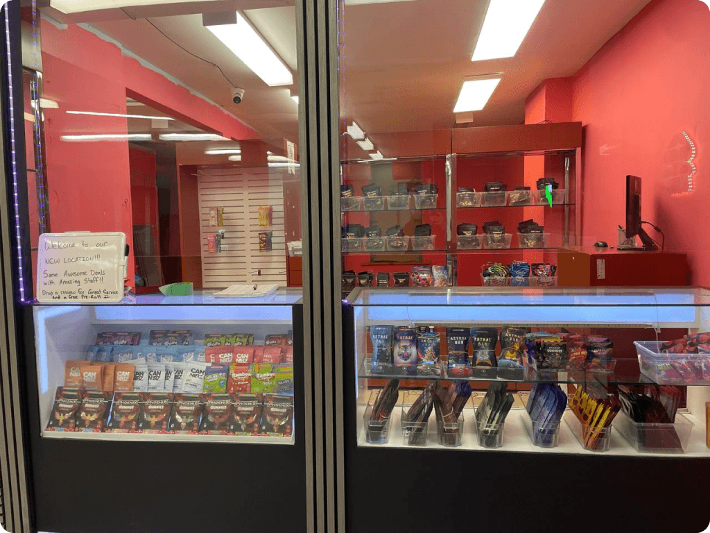 Counter at FunGuyz — Magic Mushroom Dispensary at 133 Dunlop Street