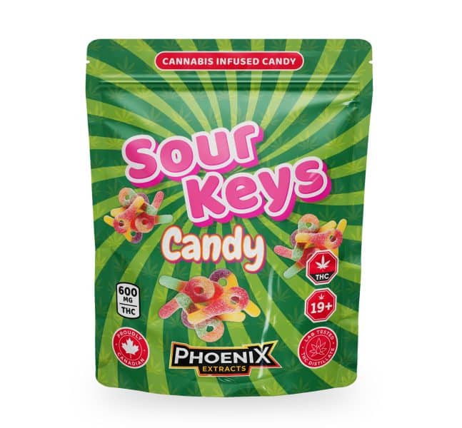 Bonbons aux clés aigres au THC