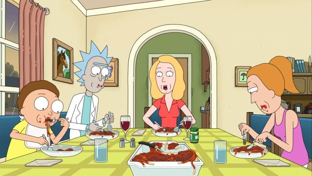Una toma de la película Rick y Morty
