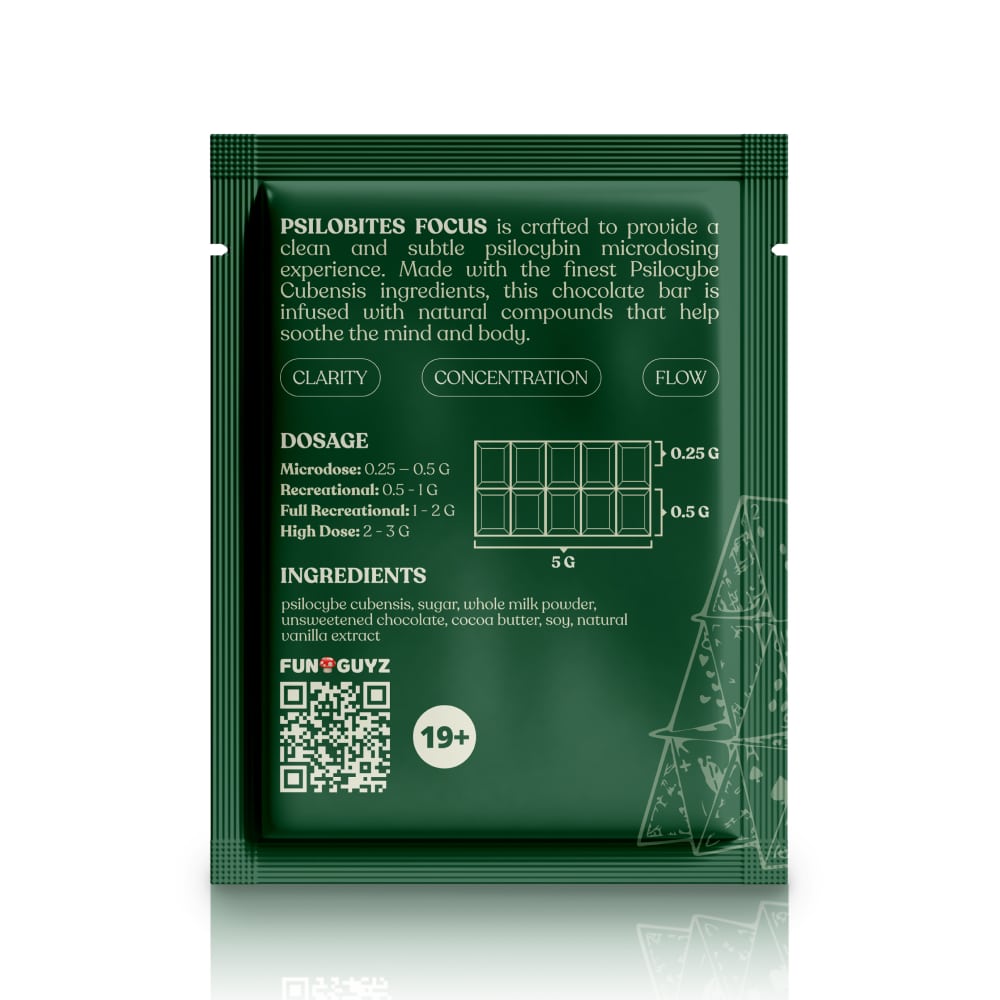 Psilobites Focus 5 G - Psilocybin Chocolate Bar