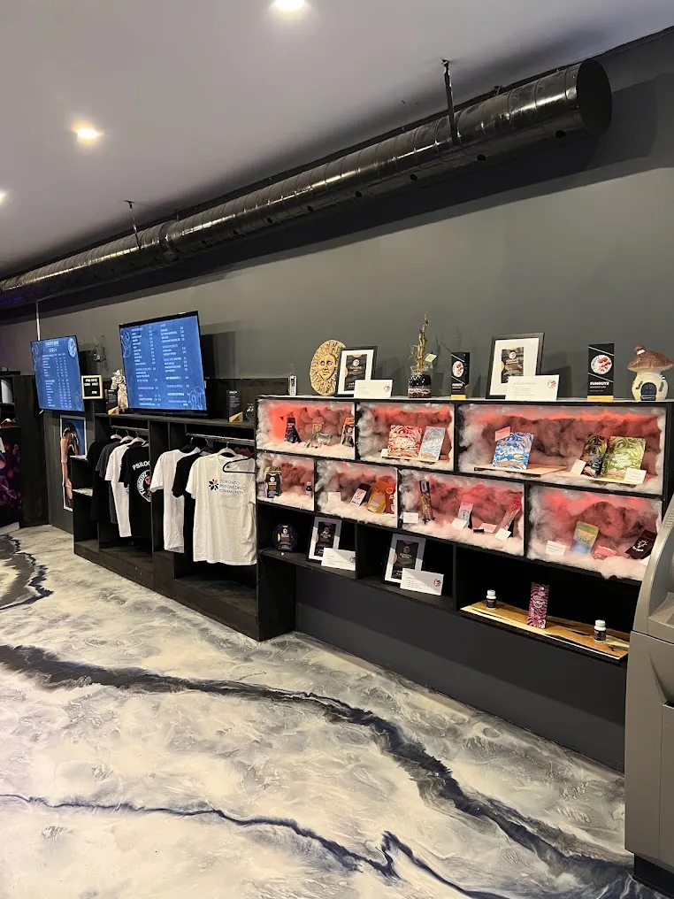 Product shelves and FunGuyz merch at the Niagara Falls store